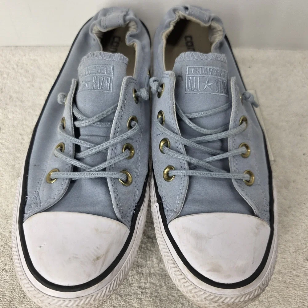 CONVERSE ALL STAR Stretch Elastic Heel Women's SIZE 9 Ladies Blue Lace Shoes